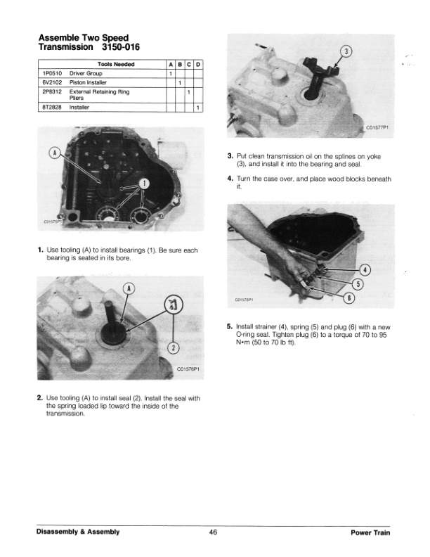Caterpillar T60D to T150D Lift Trucks Power Train Disassembly and Assembly SENB8284 3 Caterpillar T60D to T150D Lift Trucks Power Train Disassembly and Assembly SENB8284-3