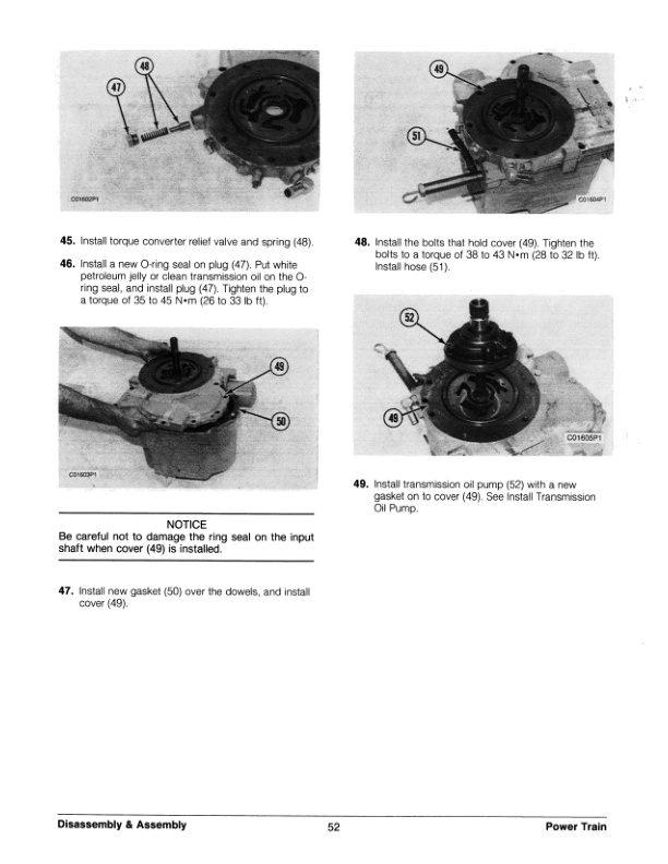 Caterpillar T60D to T150D Lift Trucks Power Train Disassembly and Assembly SENB8284 4 Caterpillar T60D to T150D Lift Trucks Power Train Disassembly and Assembly SENB8284-4