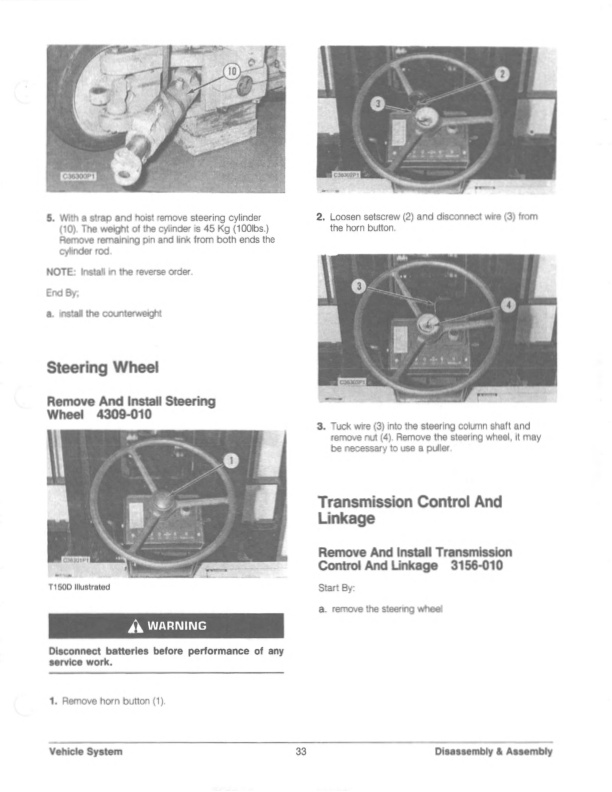 Caterpillar T60D to T150D Lift Trucks Vehicle Systems Disassembly and Assembly SENB8286 5 Caterpillar T60D to T150D Lift Trucks Vehicle Systems Disassembly and Assembly SENB8286-5