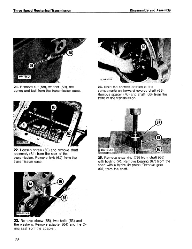 Caterpillar Three Speed Mechanical Transmission Service Manual SENB8224-3