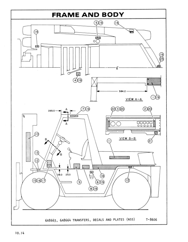 Caterpillar V100, V120, V140 Lift Truck Parts Book HEBN2500-3