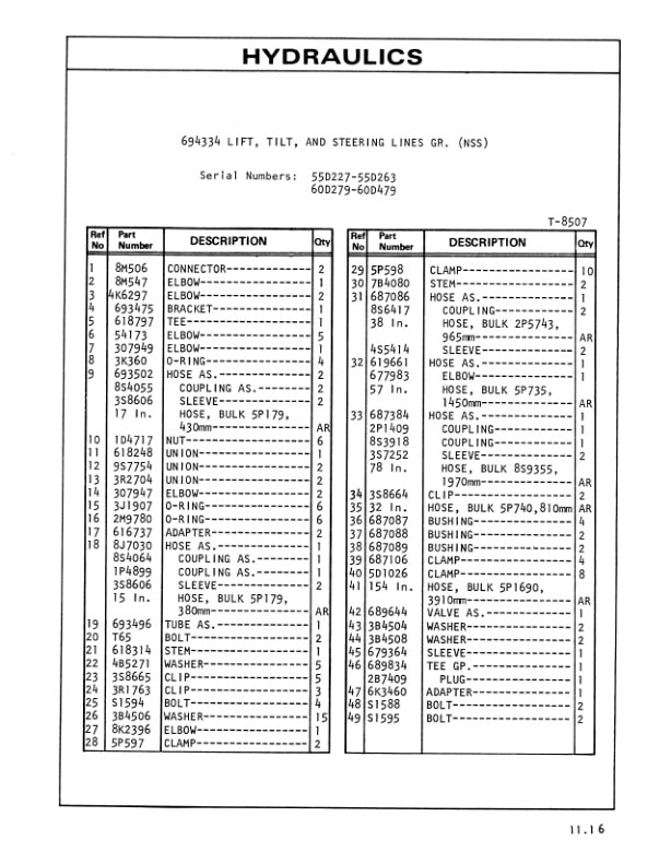 Caterpillar V100, V120, V140 Lift Truck Parts Book HEBN2500-4