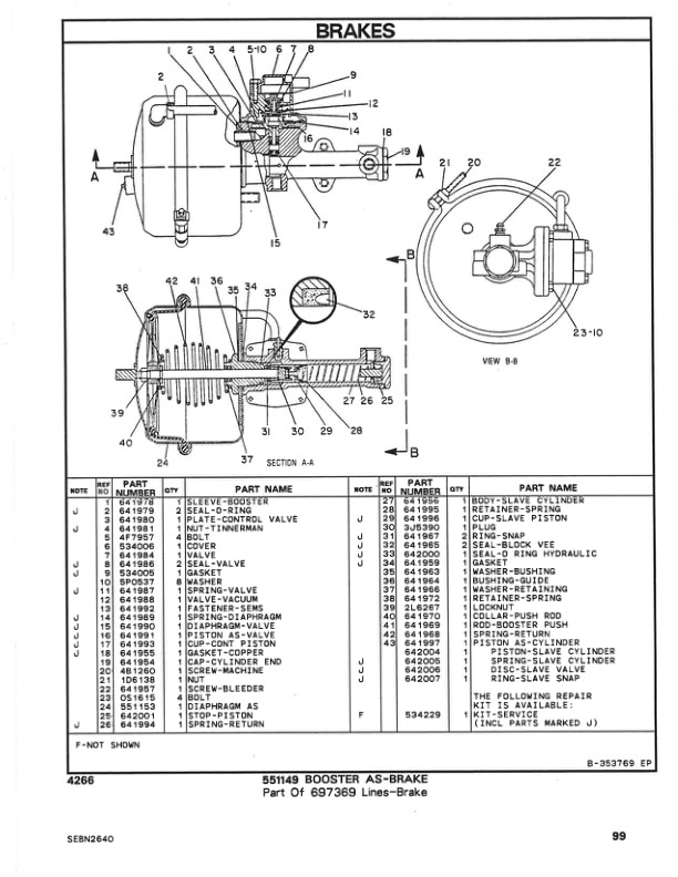 Caterpillar V110, V130, V150 Lift Trucks Parts Manual SEBN2640-2