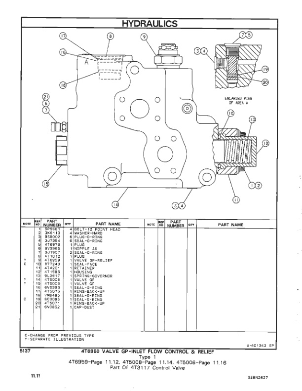 Caterpillar V1100 Lift Truck Parts Manual SEBN2627-3