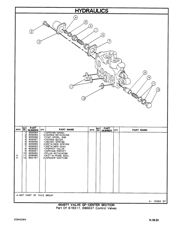 Caterpillar V160B, V180B, V200B Lift Trucks Parts Manual SEBN2589-04-4