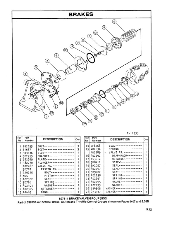 Caterpillar V160B, V180B, V200B, V225B, V250B, V300B, V330B Lift Truck Parts Manual HEBN2551-04-2