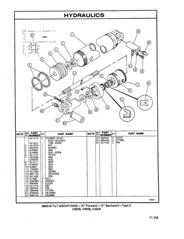 Caterpillar V160B, V180B, V200B, V225B, V250B, V300B, V330B Lift Truck Parts Manual HEBN2551-04-3