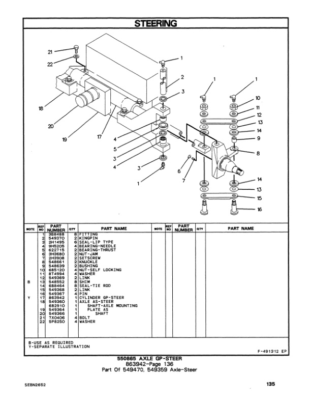 Caterpillar V165B, V180B, V200B Lift Trucks Parts Manual SEBN2652-01-2