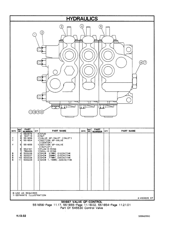 Caterpillar V200B, V225B Lift Trucks Parts Manual SEBN2590-04-4