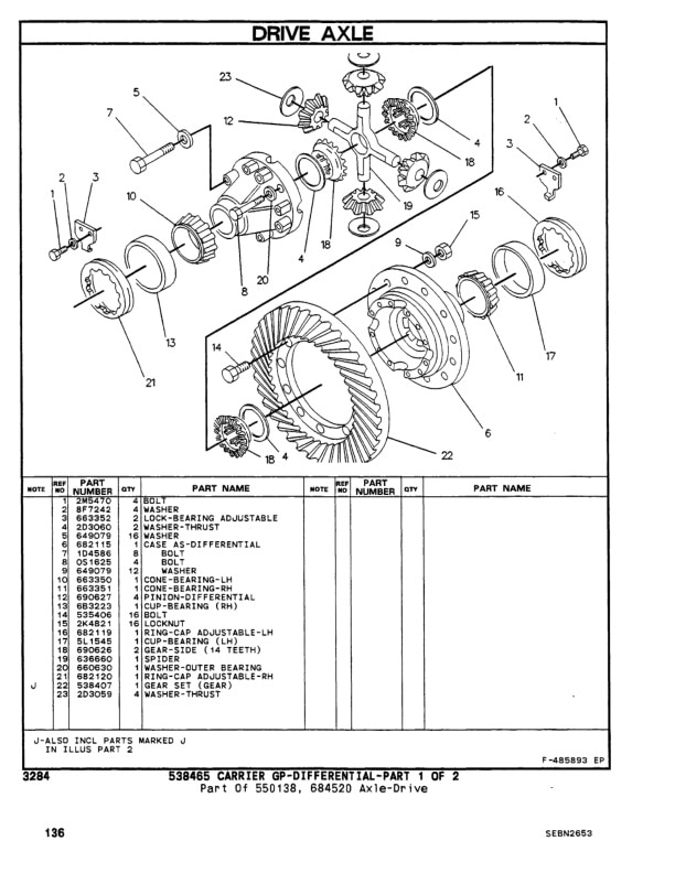 Caterpillar V200B, V225B Lift Trucks Powershift Parts Manual SEBN2653-02-2