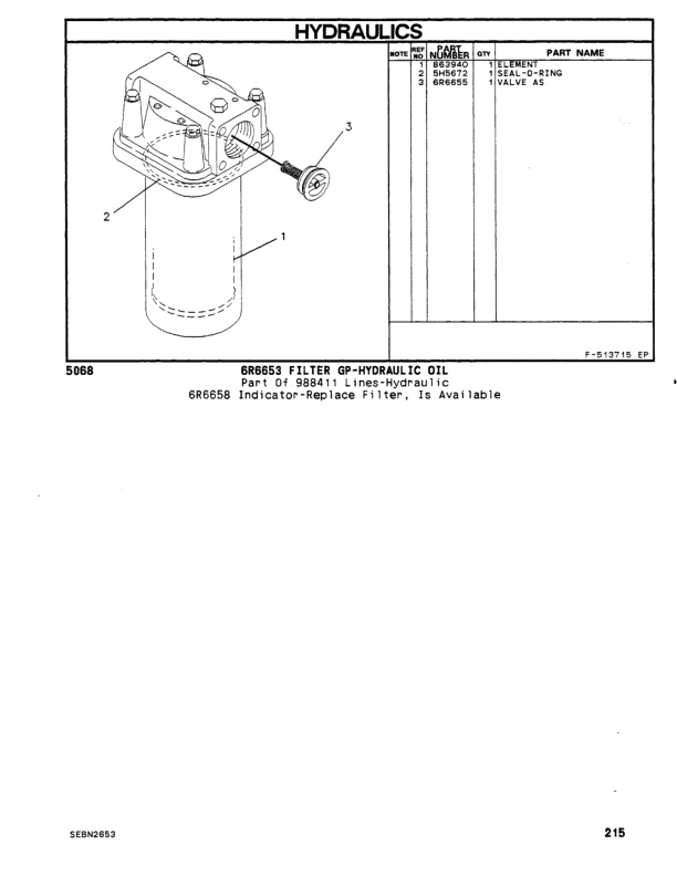 Caterpillar V200B, V225B Lift Trucks Powershift Parts Manual SEBN2653-02-4