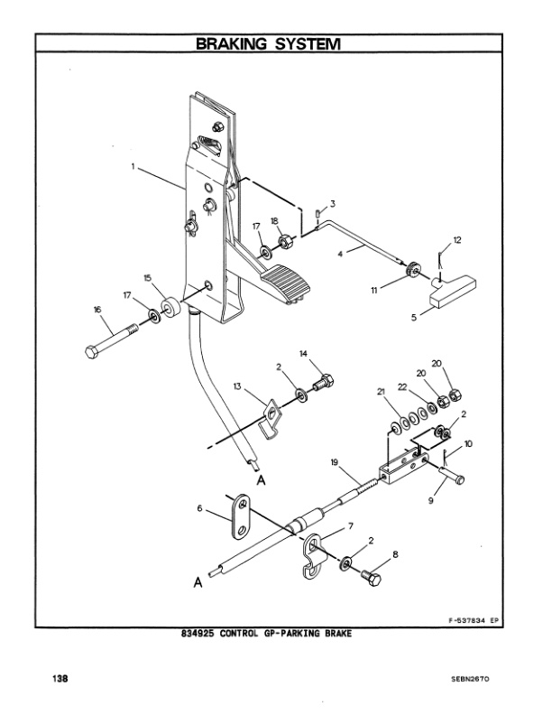 Caterpillar V2165C, V180C, V200C, V200C STR, V225C Lift Trucks Powershift Parts Manual SEBN2670-2