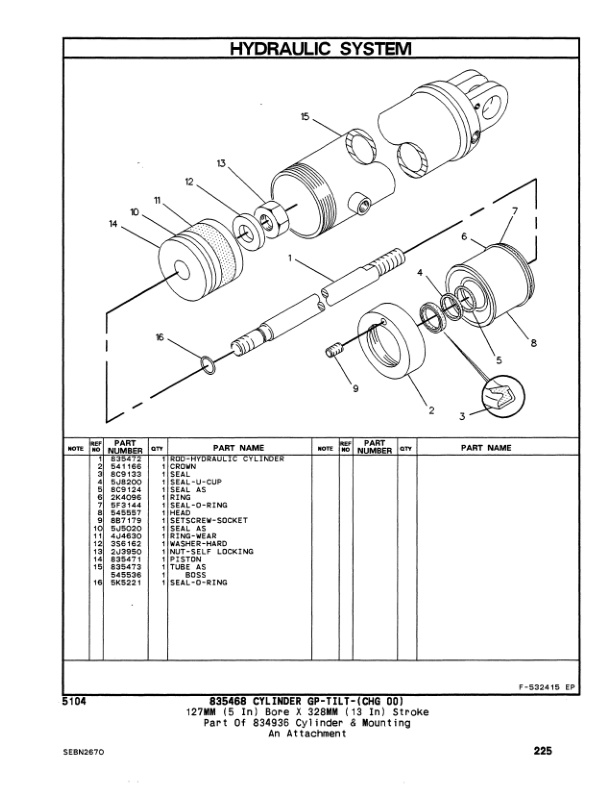 Caterpillar V2165C, V180C, V200C, V200C STR, V225C Lift Trucks Powershift Parts Manual SEBN2670-4