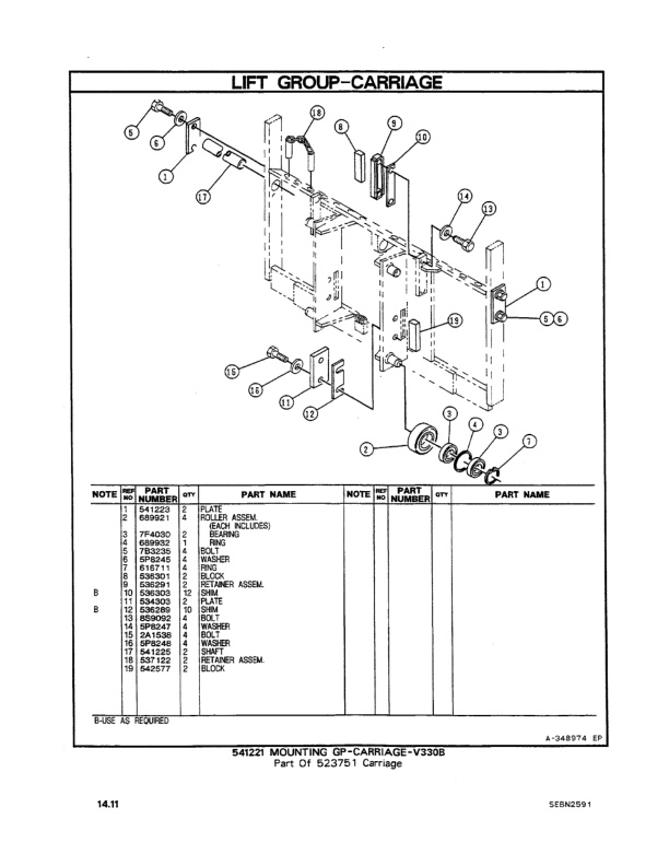 Caterpillar V250B, V300B, V330B Lift Trucks Parts Manual SEBN2591-04 3 Caterpillar V250B, V300B, V330B Lift Trucks Parts Manual SEBN2591-04-3
