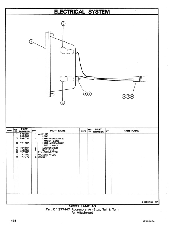 Caterpillar V250B, V300B, V330B Lift Trucks Parts Manual SEBN2654-01-5