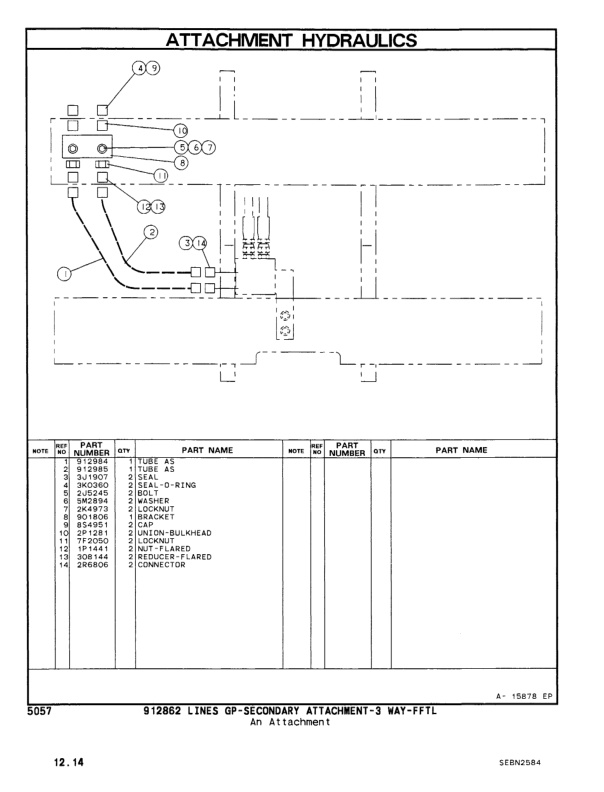 Caterpillar V25D, V30D, V35D, VC40D Lift Trucks Parts Manual SEBN2584-03-4