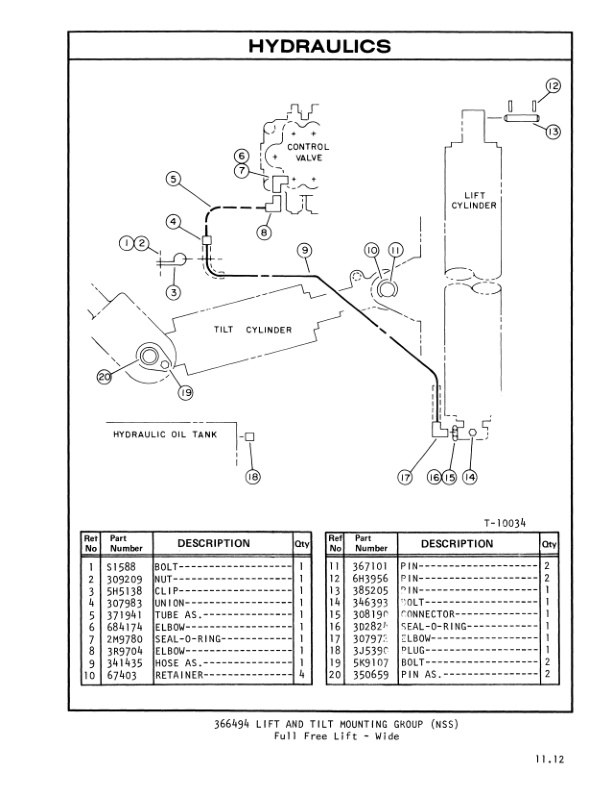 Caterpillar V30C, V40C, V50C Lift Truck Parts Book HEBN2543-4