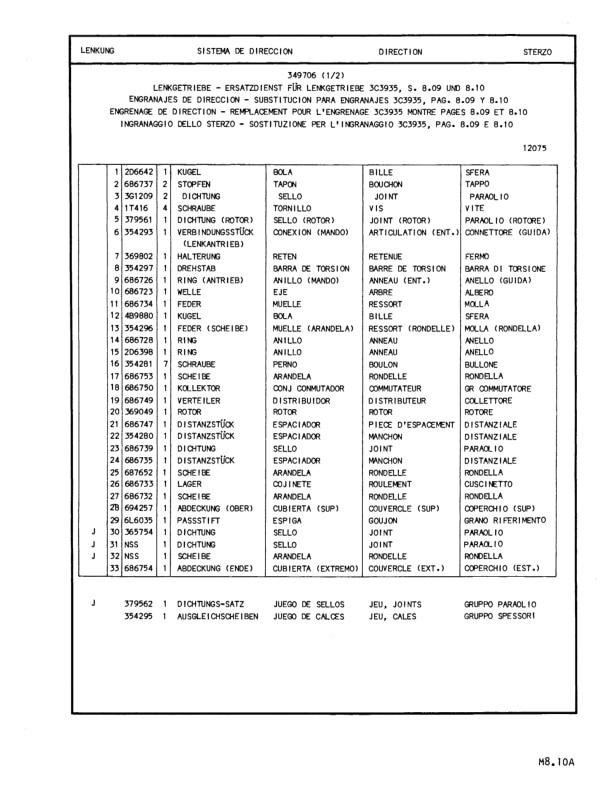 Caterpillar V30C, V40C, V50C Lift Truck Parts Manual HMBN2561-2