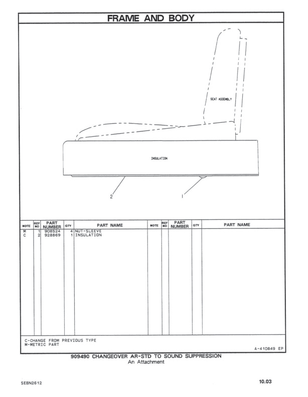 Alternative view of Caterpillar V40D, V50D, VC60D Lift Trucks Parts Manual SEBN2612-05