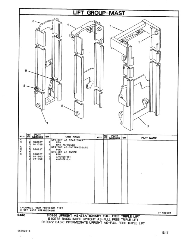 Caterpillar V40DSA, V50DSA, VC60DSA Lift Trucks Parts Manual SEBN2615-06 5 Caterpillar V40DSA, V50DSA, VC60DSA Lift Trucks Parts Manual SEBN2615-06-5