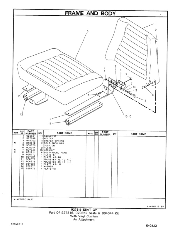 Caterpillar V40DSA, V50DSA, VC60DSA Lift Trucks Parts Manual SEBN2616-04 2 Caterpillar V40DSA, V50DSA, VC60DSA Lift Trucks Parts Manual SEBN2616-04-2