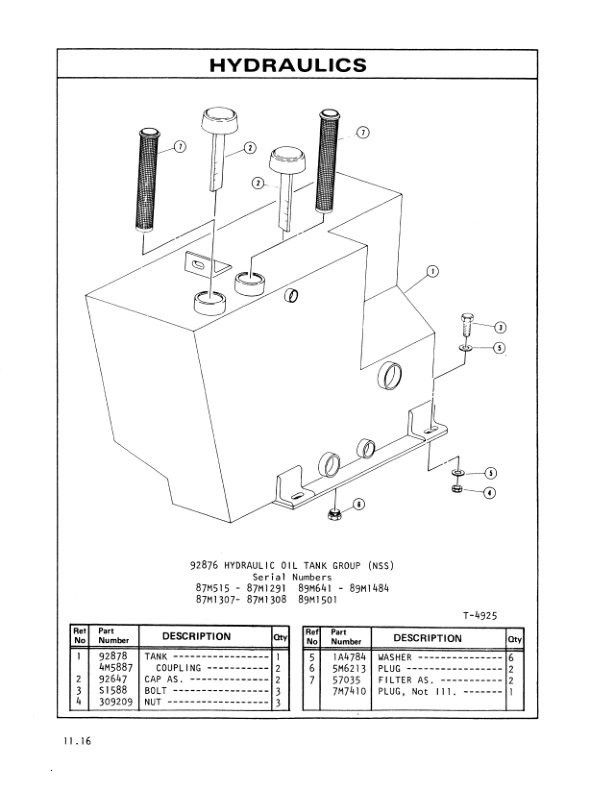Caterpillar V55B, V60B Lift Trucks Parts Manual UEC0419S-4