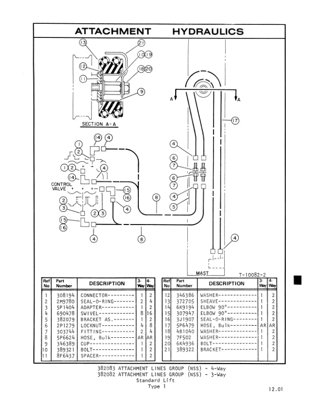 Caterpillar V55C, VC60C Lift Trucks Parts Manual SEBN2555-3