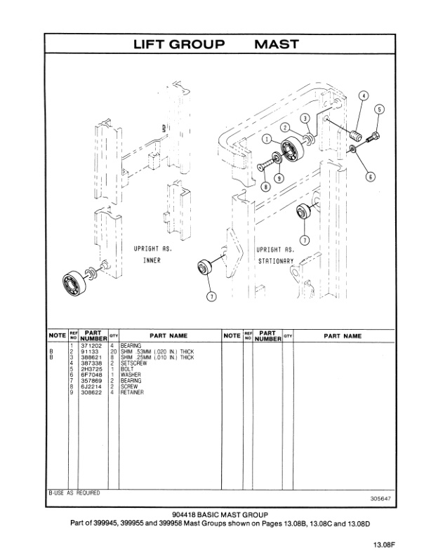 Caterpillar V55C, VC60C Lift Trucks Parts Manual SEBN2555-4