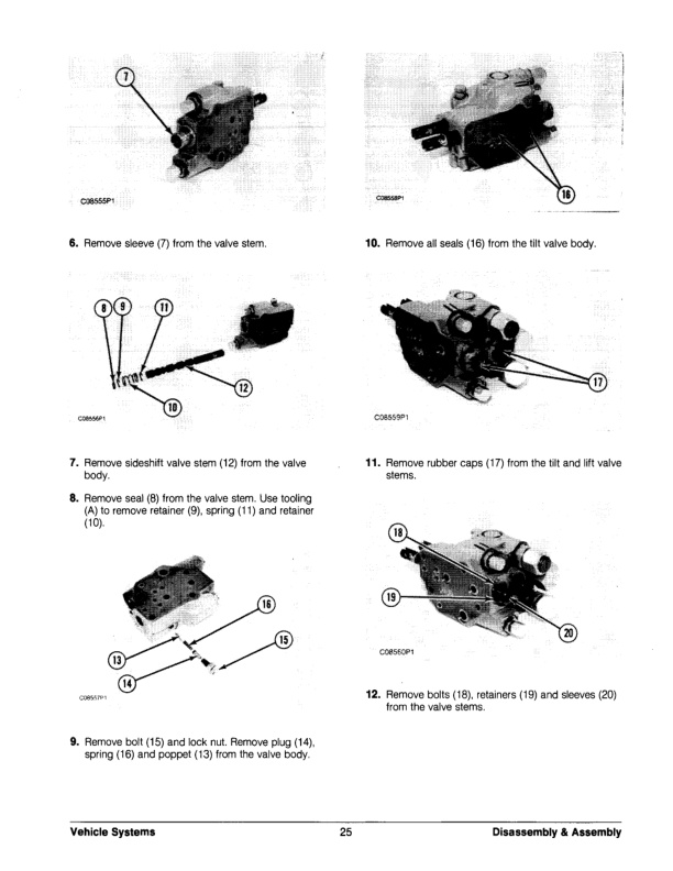 Caterpillar V70F to VC110F Lift Trucks Vehicle Systems Disassembly and Assembly SENB8446-2