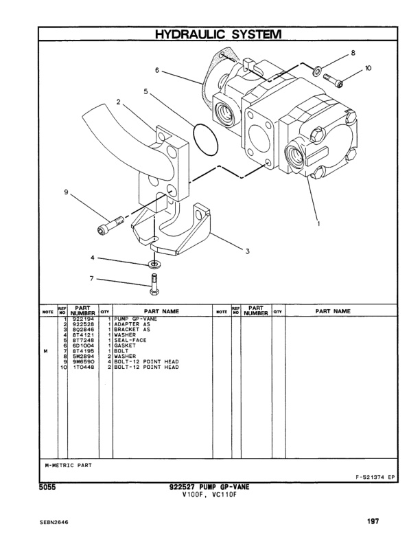 Caterpillar V70F, V80F, V90F, V100F, VC110F Lift Trucks Parts Manual SEBN2646 3 Caterpillar V70F, V80F, V90F, V100F, VC110F Lift Trucks Parts Manual SEBN2646-3