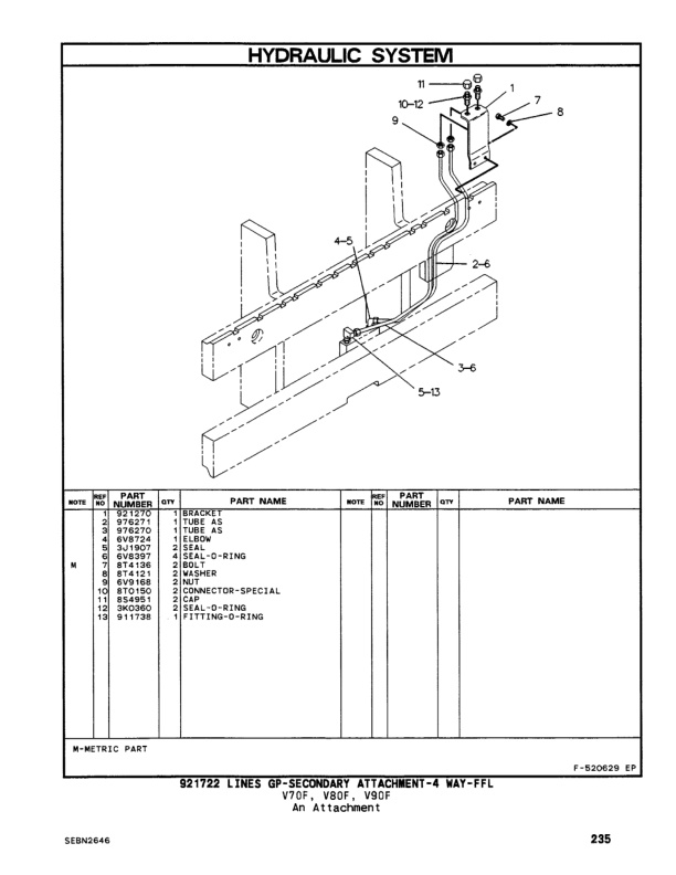 Caterpillar V70F, V80F, V90F, V100F, VC110F Lift Trucks Parts Manual SEBN2646 4 Caterpillar V70F, V80F, V90F, V100F, VC110F Lift Trucks Parts Manual SEBN2646-4