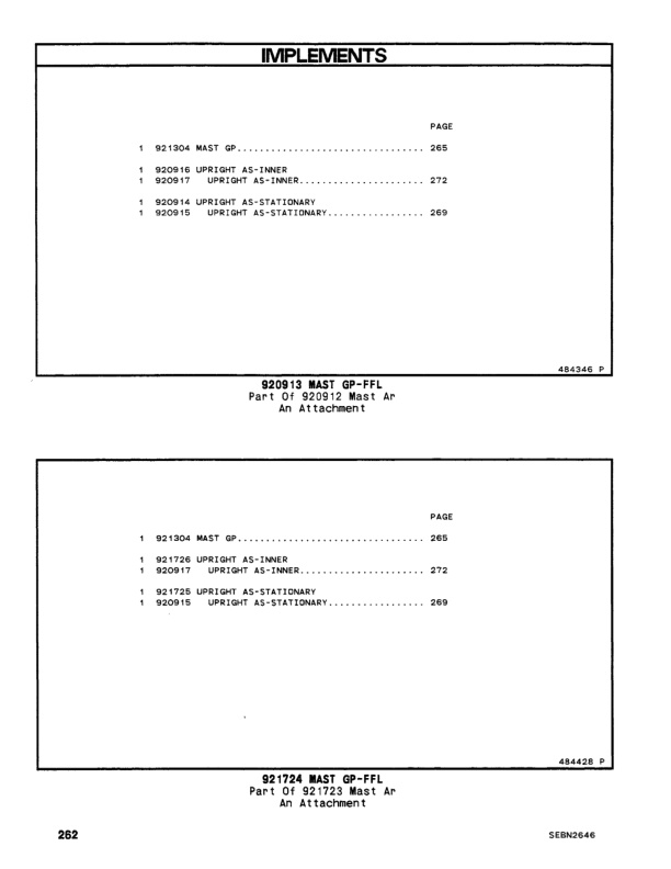 Caterpillar V70F, V80F, V90F, V100F, VC110F Lift Trucks Parts Manual SEBN2646 5 Caterpillar V70F, V80F, V90F, V100F, VC110F Lift Trucks Parts Manual SEBN2646-5
