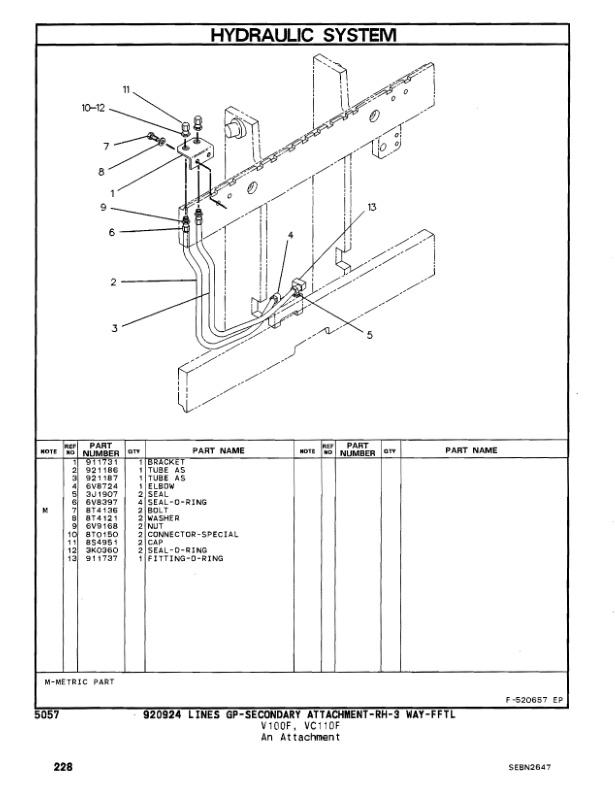 Caterpillar V70F, V80F, V90F, V100F, VC110F Lift Trucks Parts Manual SEBN2647 4 Caterpillar V70F, V80F, V90F, V100F, VC110F Lift Trucks Parts Manual SEBN2647-4