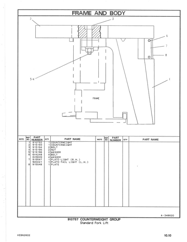 Alternative view of Caterpillar V925 Lift Truck Parts Manual HEBN2602-04