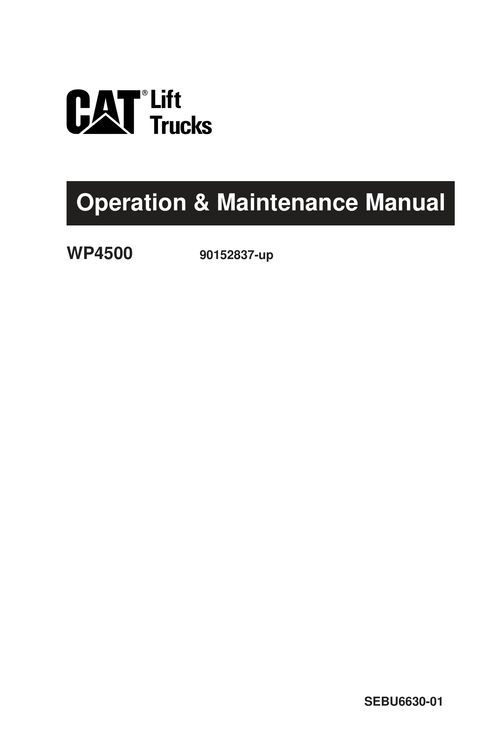 Caterpillar WP4500 Operation and Maintenance Manual SEBU6630-01