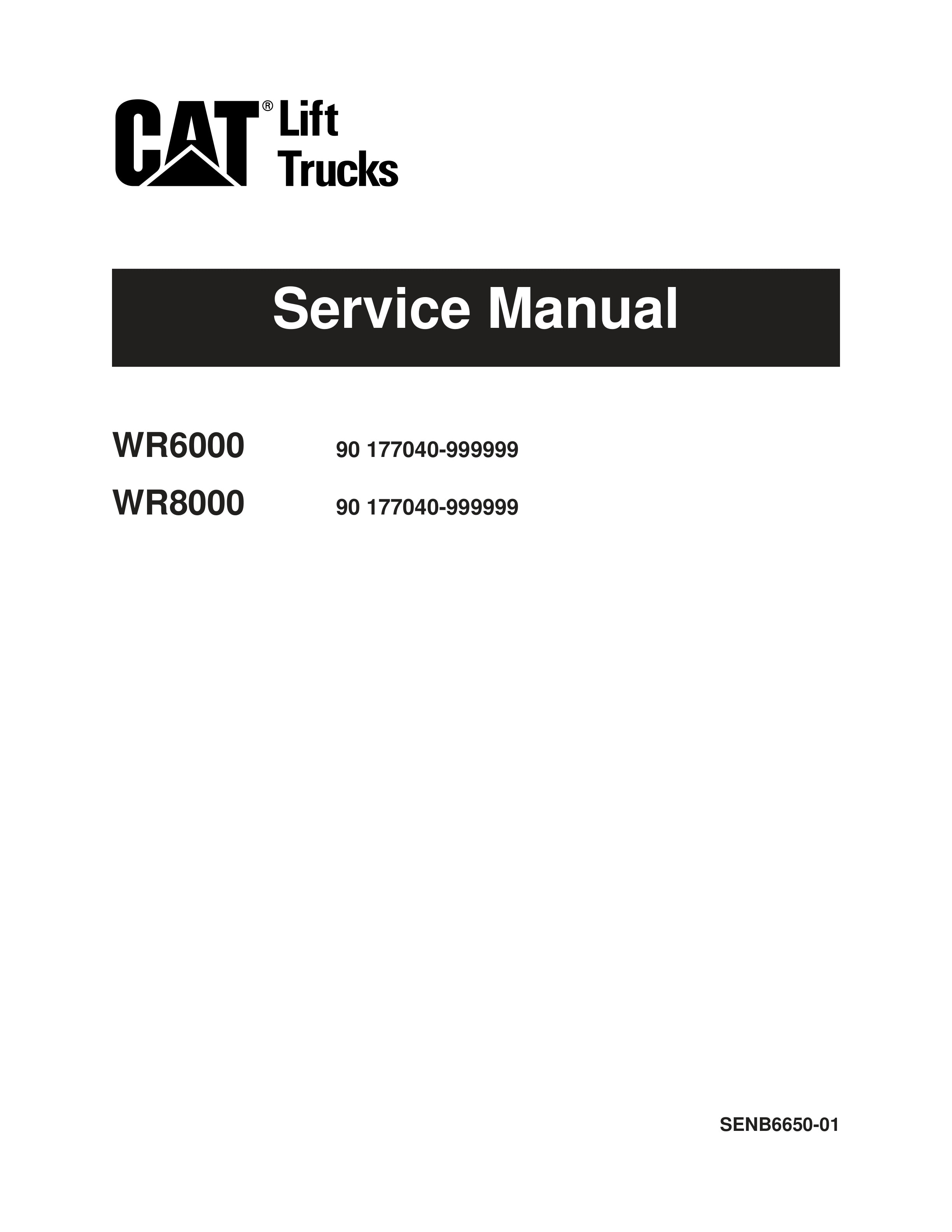 Caterpillar WR6000, WR8000 Service Manual SENB6650-01