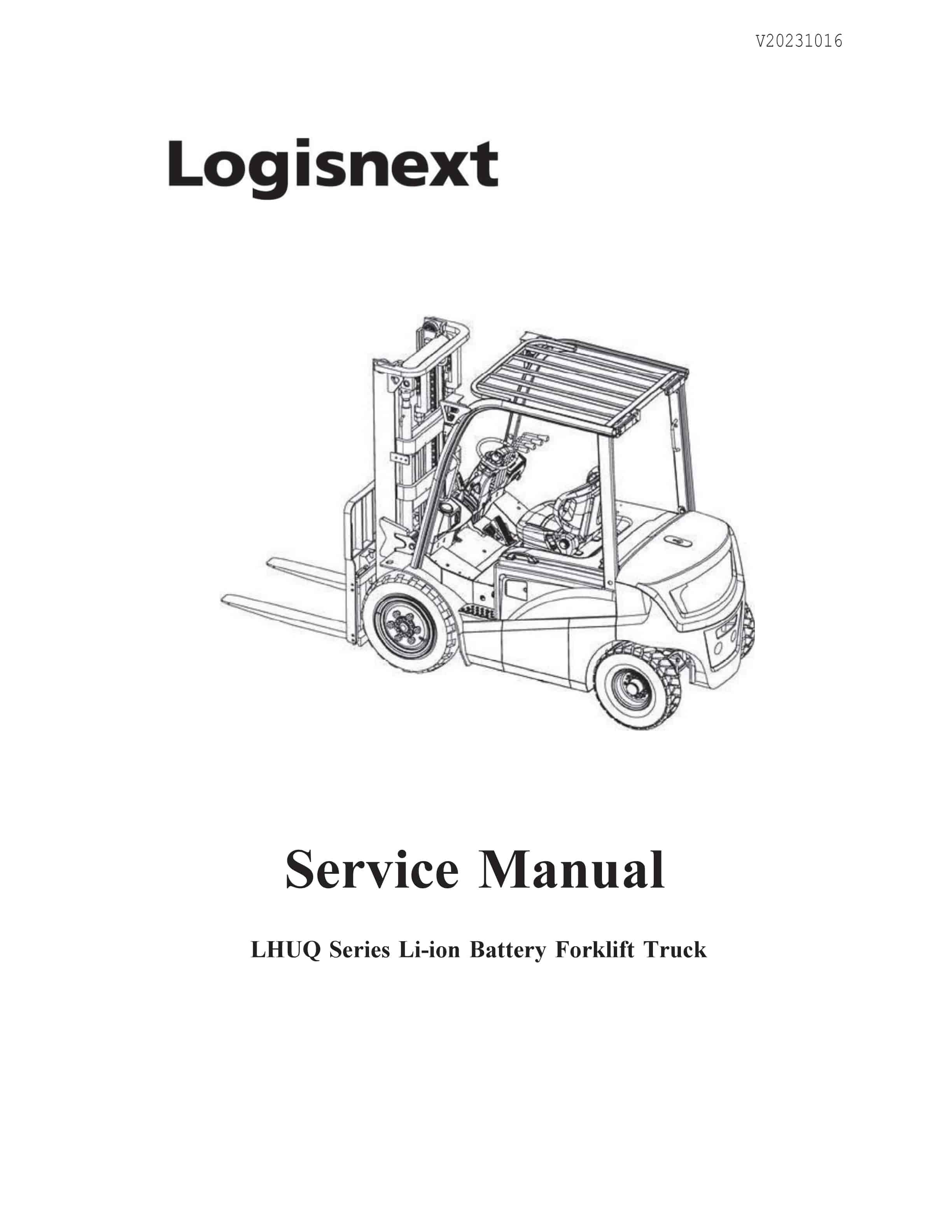 Logisnext LHUQ Series Li-ion Battery Forklift Truck Service Manual V20231016