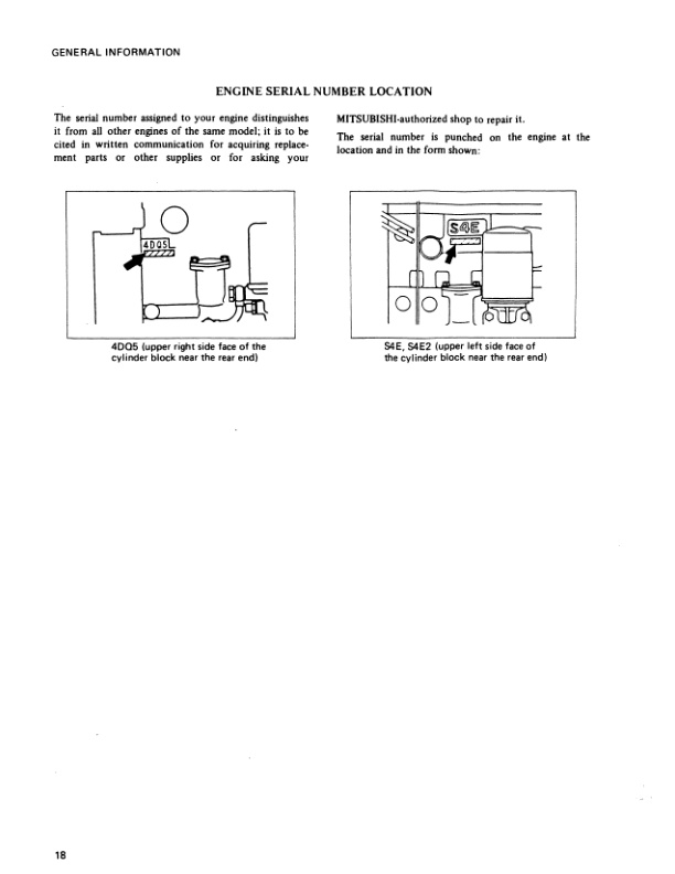 Mitsubishi 4DQ5, S4E, S4E2 Service Manual 99719-52130 3 Mitsubishi 4DQ5, S4E, S4E2 Service Manual 99719-52130-3