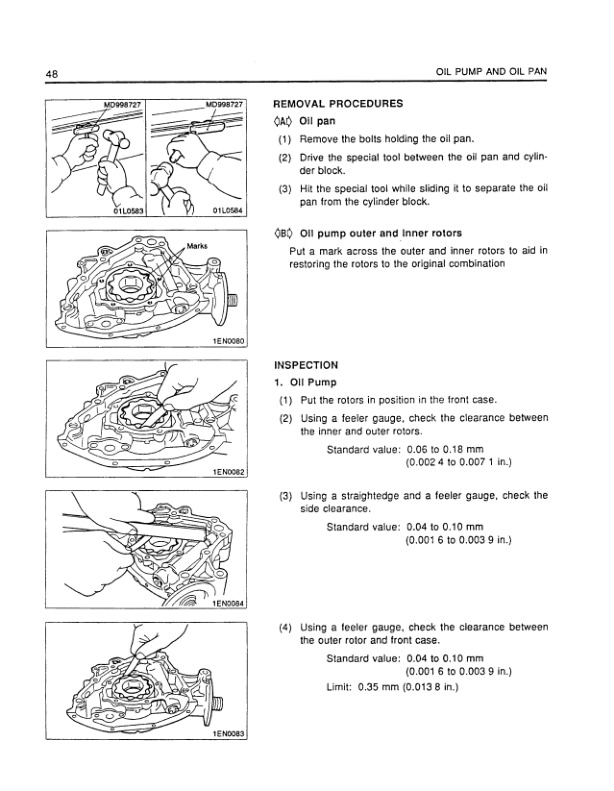 Alternative view of Mitsubishi 4G15 Gasoline Engine Service Manual 99719-16110