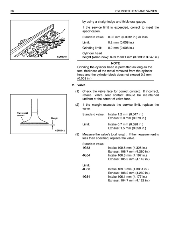 Mitsubishi 4G63, 4G64 Gasoline Engine Service Manual 99729-74120 2 Mitsubishi 4G63, 4G64 Gasoline Engine Service Manual 99729-74120-2