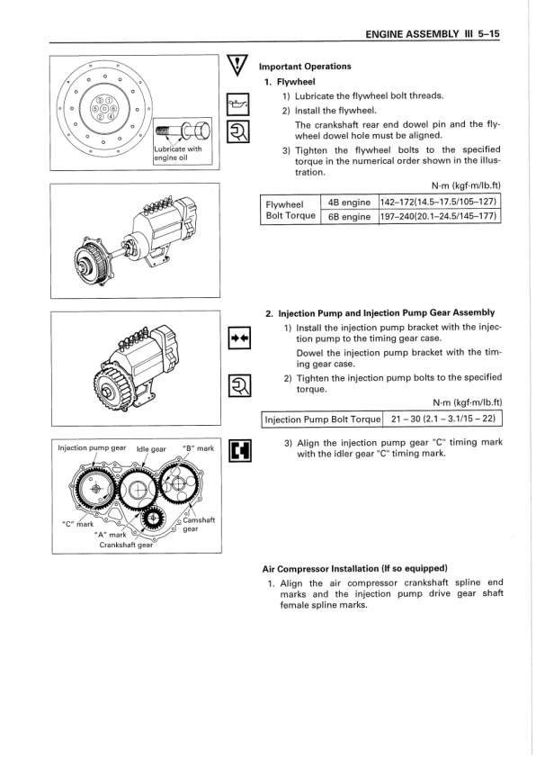 Alternative view of Mitsubishi 6BG1T Diesel Engine Service Manual SMEEG-J091K-210