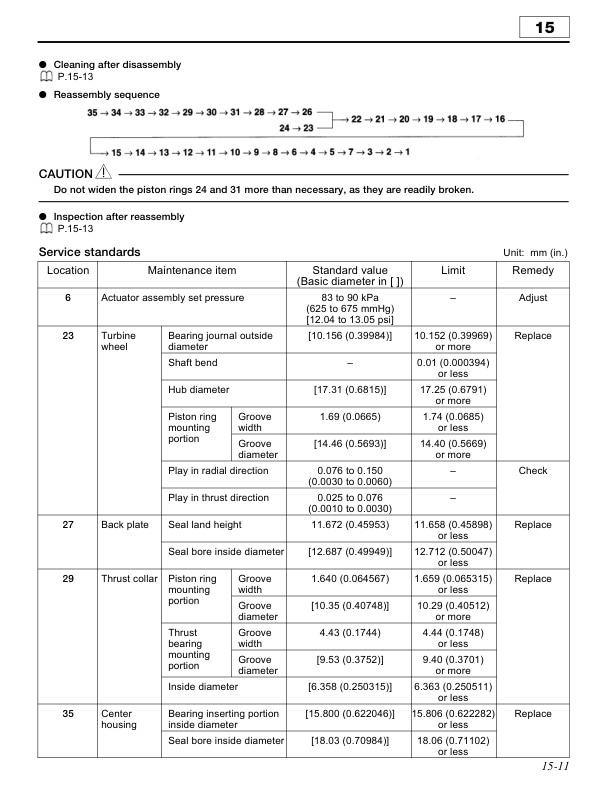 Mitsubishi 6D16-TL Diesel Engine Service Manual 99799-78100-3