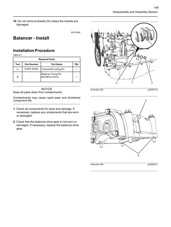 Mitsubishi 854 Diesel Engine Disassembly and Assembly Service Manual 99739-59102-4
