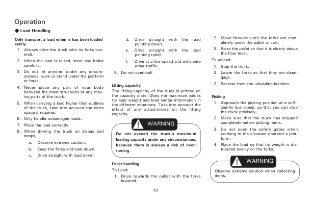 Mitsubishi EOP15N, EOP15HN Operation and Maintenance Manual 99750-7L120-3