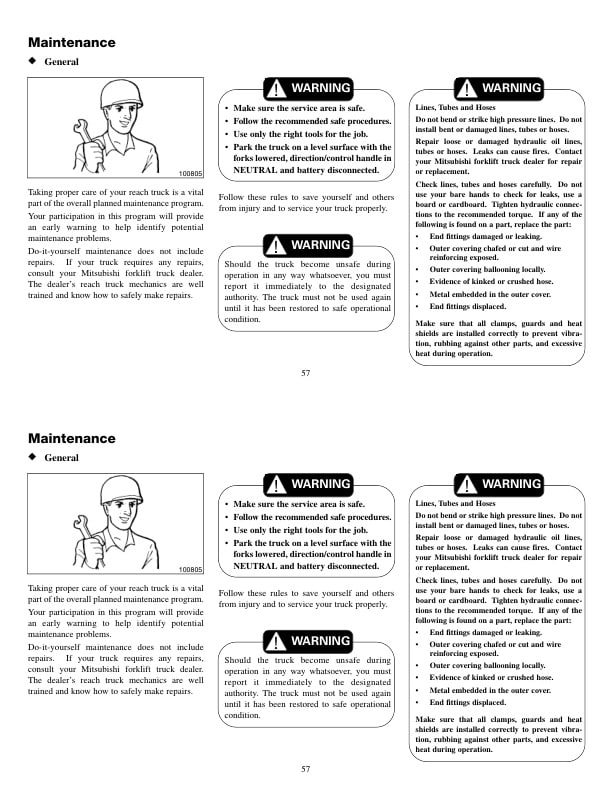 Mitsubishi ESR15N-24V - 23HN-36V, EDR13N-24V - 15HN-36V, ESS15N-24V - 20N-36V Operation and Maintenance Manual WEBU2900-03-4