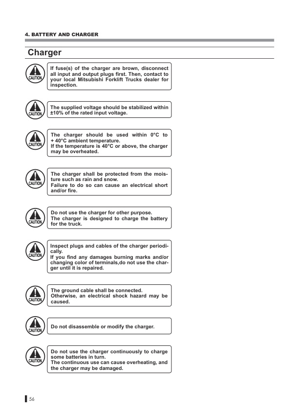 Mitsubishi FB10-28(H)CA1, FB30CA1 Operation and Maintenance Manual 99710-17110-2
