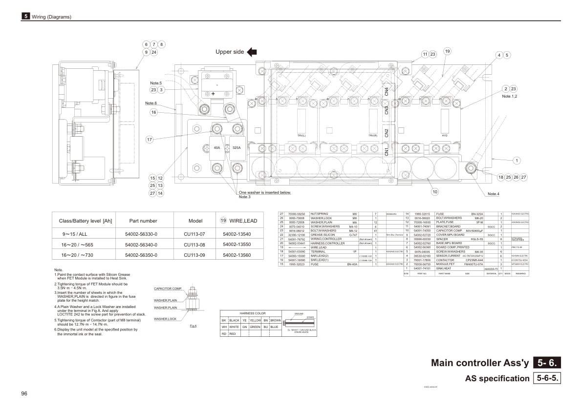 Mitsubishi FB13-20TCB, FB16-20TBCB Controller Service Manual 99759-29110-5