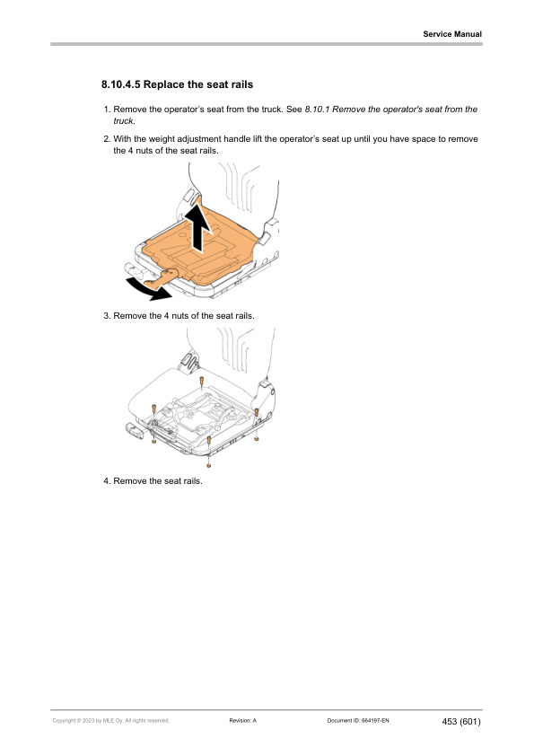 Mitsubishi FB14N2T, FB16(C)N2(T), FB18(C)N2(T), FB20N2(T) Service Manual 664197 EN A-4
