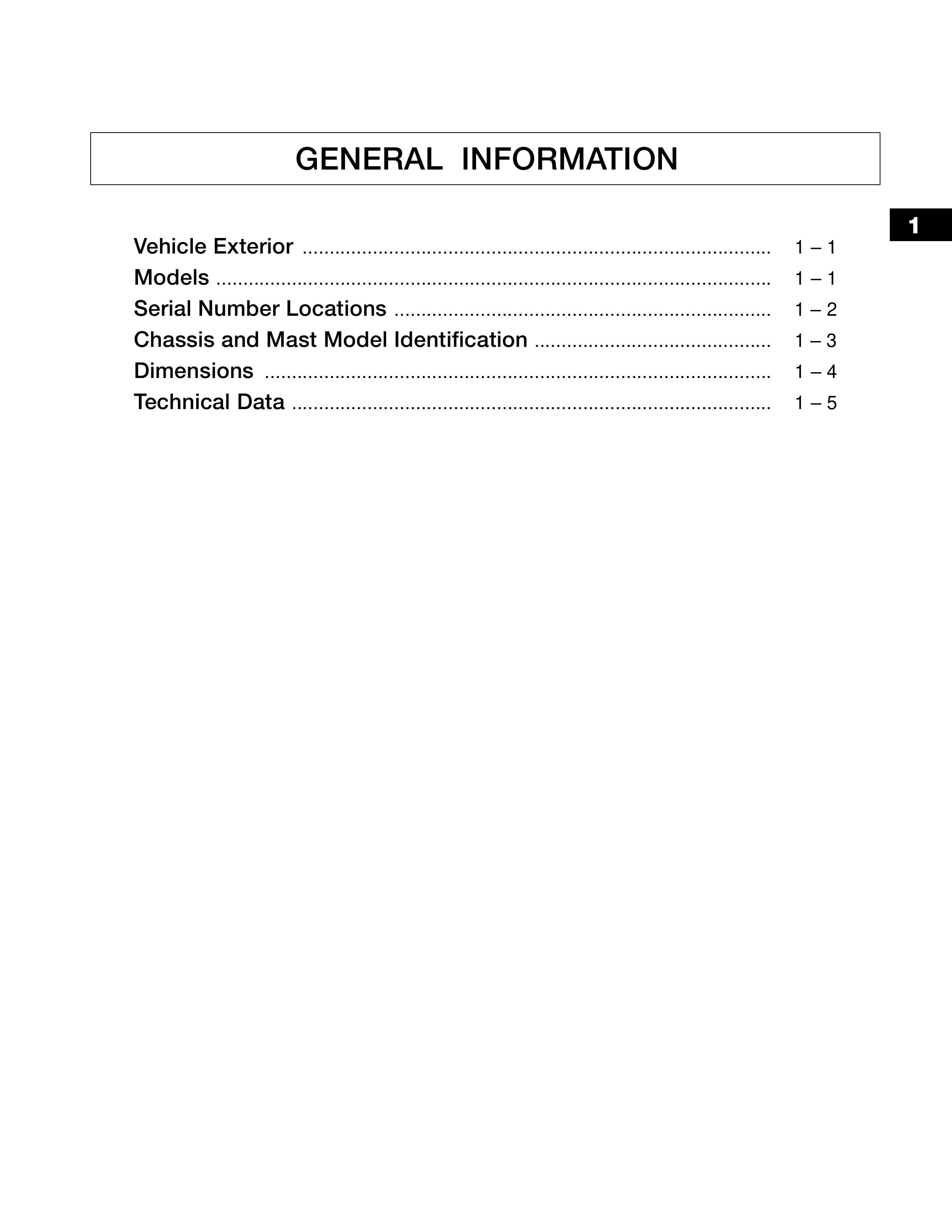 Mitsubishi FB161820KT Forklift Service Manual 1 Mitsubishi FB161820KT Forklift Service Manual