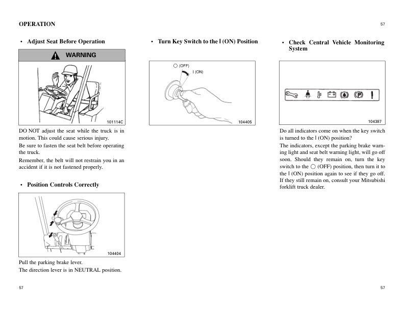Alternative view of Mitsubishi FB16NT, FB18NT, FB20NT Forklift Trucks Operation and Maintenance Manual 99750-5B110
